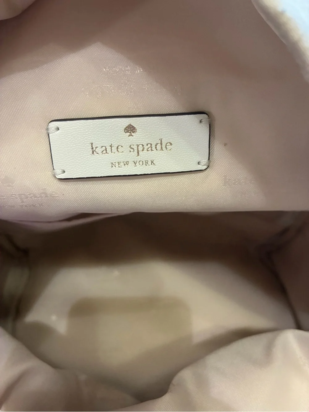 kate spade Quilted Cream Zebra-Pattern Backpack